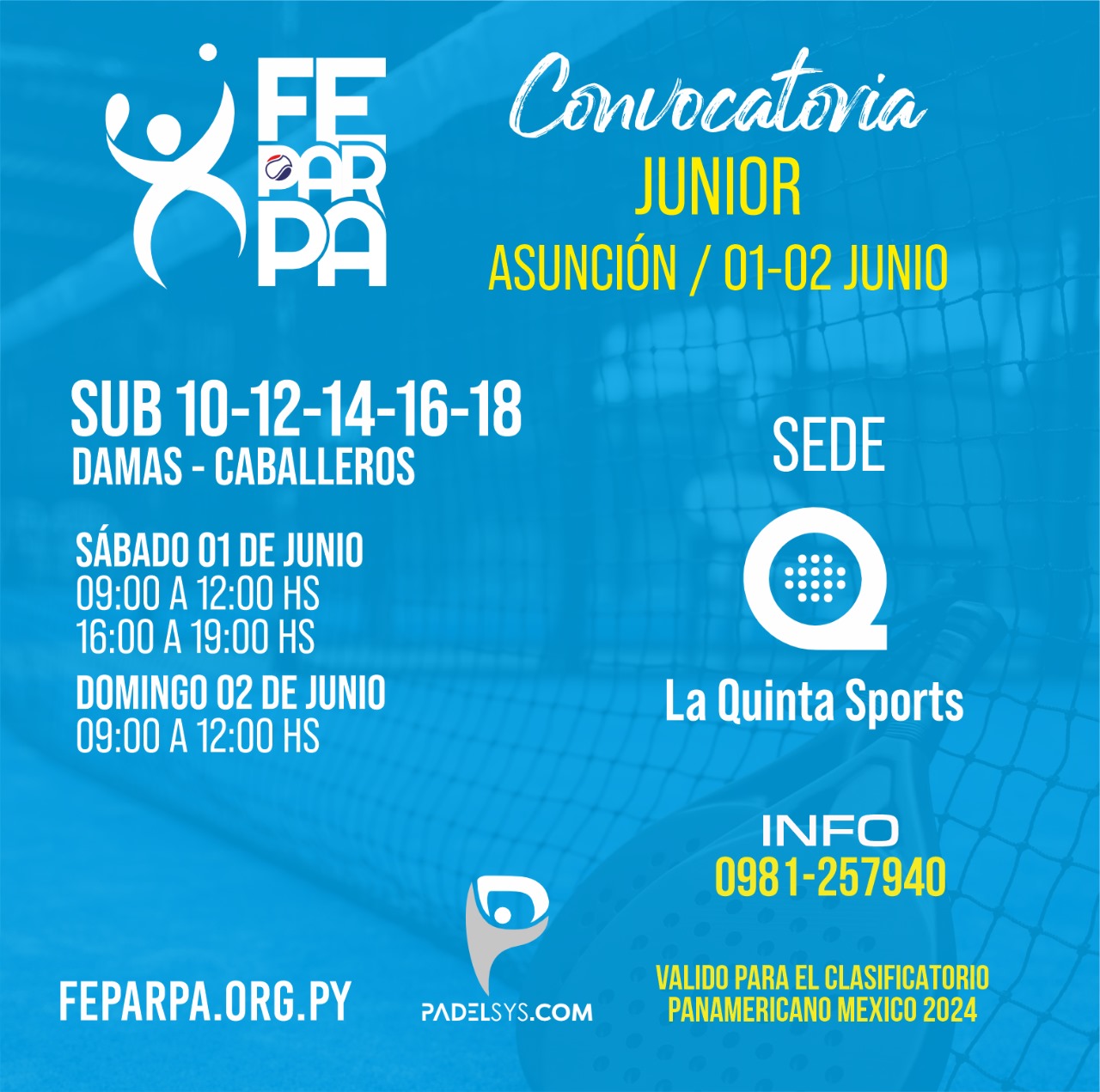 3ra. CONVOCATORIA JUNIOR 2024